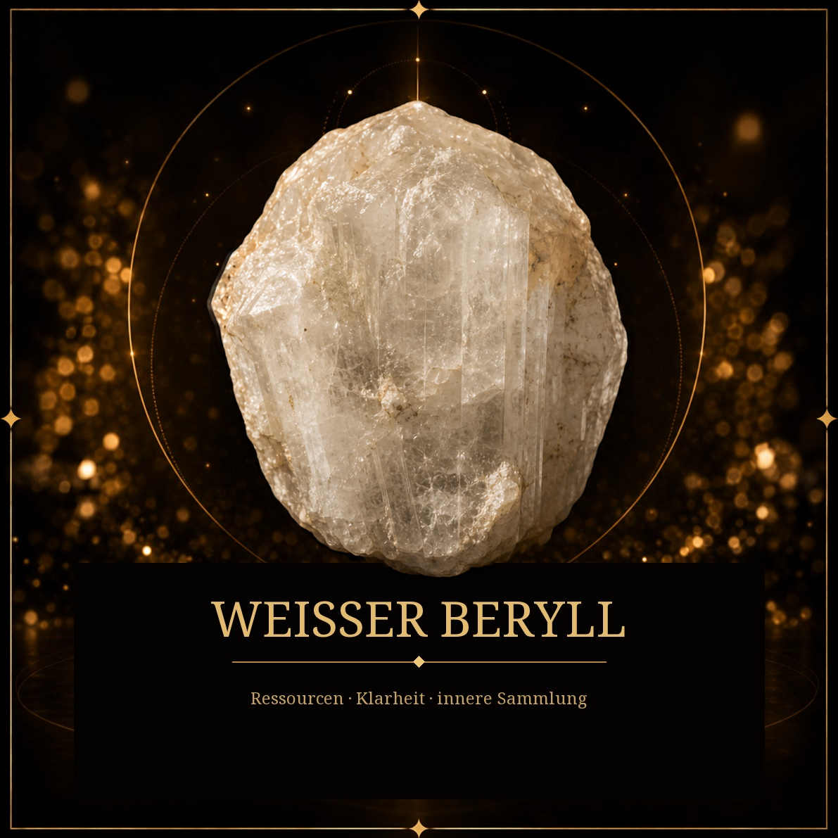 Klarer weißer Beryll (Goshenit) vor dunklem Grund